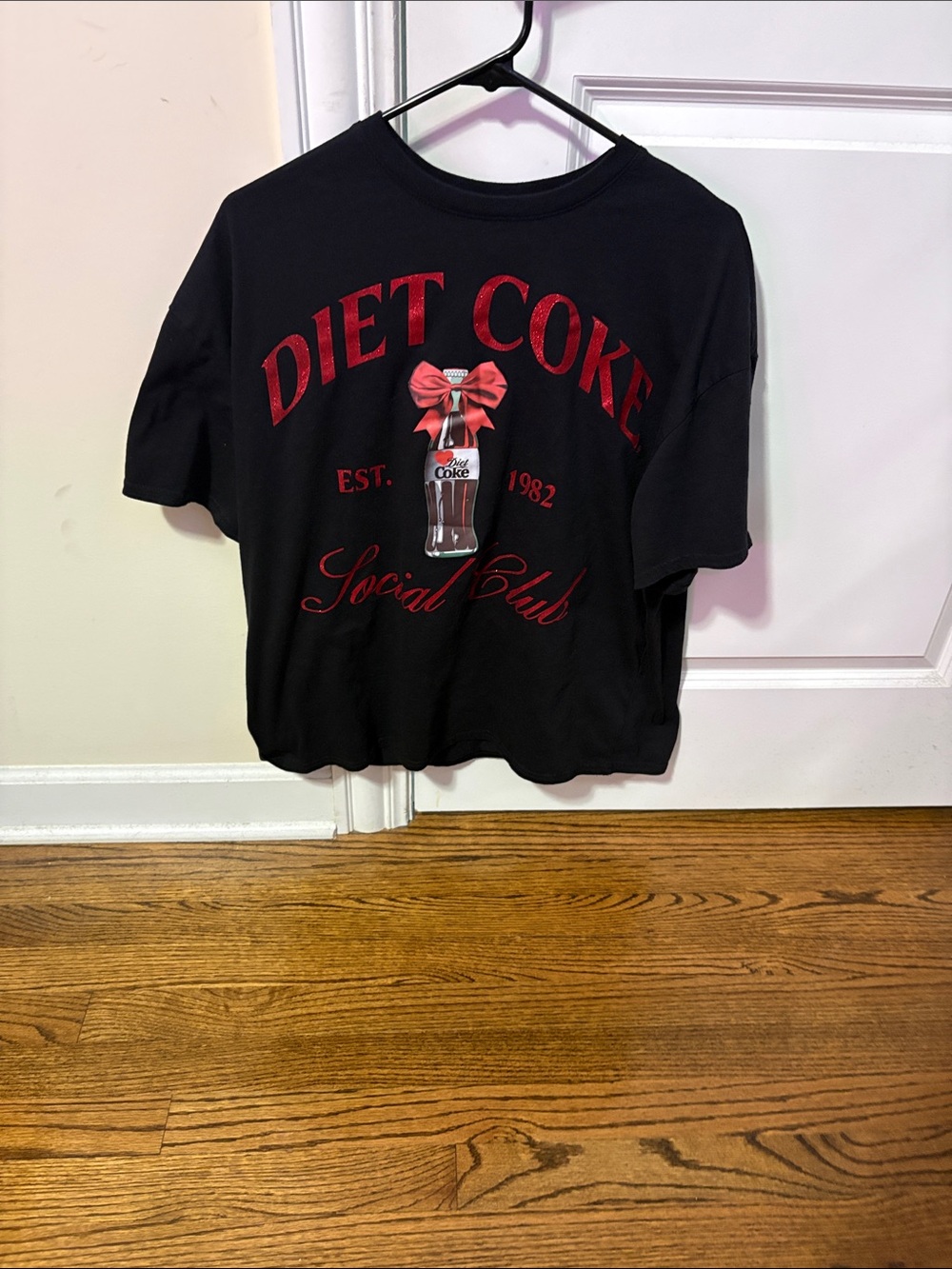 Coca Cola Black Tee with Red Logo Accents